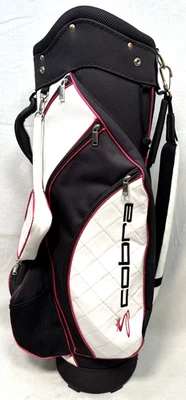 Cobra Ladies Sapphire Cart Golf Bag 8 Way Dividers White Black Pink - Image 1 of 4