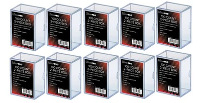 10 x Ultra Pro 100 Count 2 Piece Storage Box Standard Trading Cards Holder 100ct - Image 1 of 4