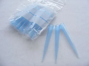 Pack of 10 small blue plastic cake flower / posy picks - Picture 1 of 1
