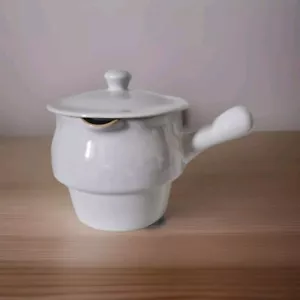 Denby 1.5 Pint Sauce Gravy Boat Double Pourer Jug with Lid Grey Mottled - Picture 1 of 6