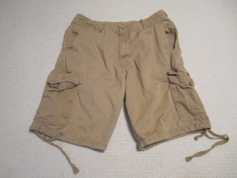 Texas Tech Shorts Mens Large Brown Khaki Cargo Outdoors Red Raiders Double T Cover