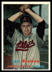 1957 Topps #139 Lou Kretlow Kansas City Athletics VG-VGEX wrinkle