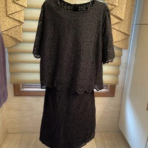 Mossimo Black Lace Skirt And Short Sleeve Blouse Set Size XXL - Picture 1 of 13