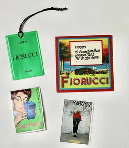 FIORUCCI lote efímero conjunto etiqueta colgante tienda tarjetas pegatinas - Imagen 1 de 4