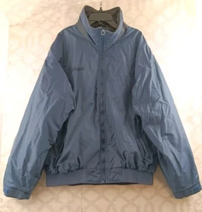 Columbia Tipton Peak Jacket Mens Large Blue Full Zip Omni-Tech Waterproof Hooded - Picture 1 of 11