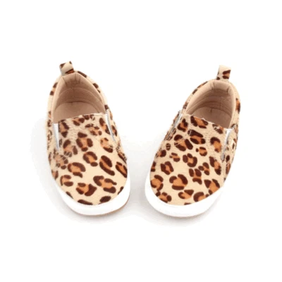Starbie Baby Sneakers Toddler Moccasins Toddler shoes Beige Gold Leopard Blue - Image 1 of 3