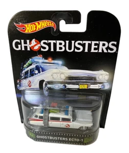 GHOSTBUSTERS ECTO-1 Hot Wheels Retro Entertainment Real Riders 1/64 - Photo 1/4