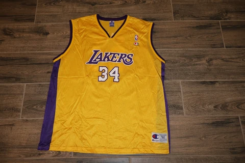 Shaq Shaquille O'Neal NBA Basketball Jersey Champion #34 52 Los Angeles Lakers Cover