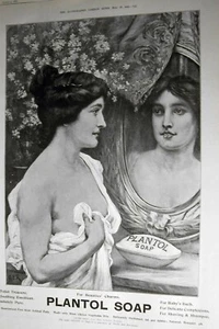 AD; PLANTOL SOAP, beautiful young lady  1905 - Picture 1 of 1