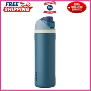 Owala FreeSip Insulated Water Bottle 24oz Stainless Steel, Straw, BPA-Free Denim - Picture 1 of 9