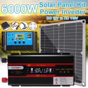 6000W Solar Panel Kit Solar Power Inverter Generator 100A Home 110V Grid System - Picture 1 of 106
