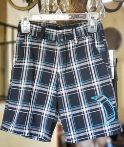 $ 38 Neu mit Etikett Hurley Jungen Shorts verstellbare Taille 5 6 grau schwarz blau Baumwolle - Bild 1 von 2