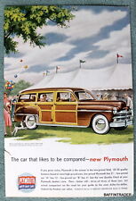 Plymouth 1949 Vintage  Magazine Print Ad  7 x 10