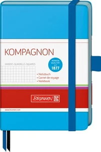Notizbuch Brunnen Kompagnon blau kariert mit Gummiband 9,5x12,8cm - Bild 1 von 1