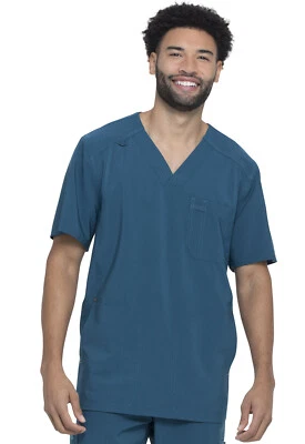 Blusa Médica Caribbean Dickies Advance Sólida Twist Para Hombre Cuello en V DK750 CAR Foto 1 de 4