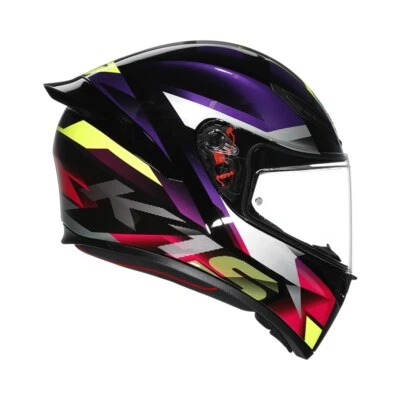 CASCO MOTO SPORTIVO INTEGRALE AGV K1 S FASTLAP E2206 NERO VIOLA ROSA TAGLIA XS - Immagine 1 di 4