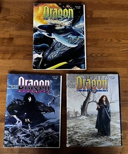 Dragon magazine 3 Issue Lot AD&D Good w some outer wear D&D Dungeons and Dragons - Picture 1 of 6