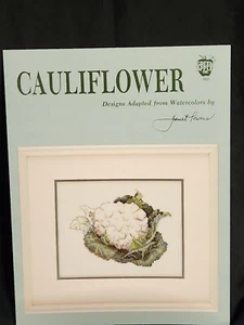 Green Apple Co. Cauliflower Cross Stitch Leaflet Watercolors by Janet Powers - Picture 1 of 5