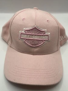 Harley Davidson Women Embroidered Pink Baseball Cap Motorcycle Hat Adjustable - Picture 1 of 3