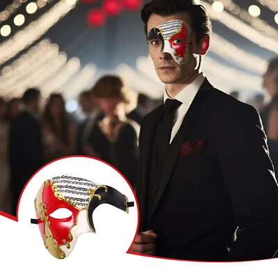 Men's Masquerade Mask Italian Venice Phantom of the Opera Half Face Costume Mask - Image 1 of 4