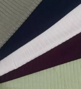 STRETCH RIB VISCOSE JERSEY FABRIC - SOLD BY THE METRE - Picture 1 of 29