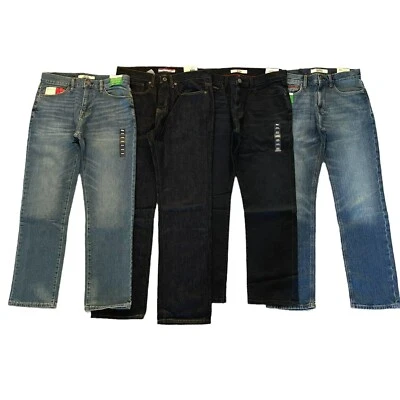 NWT Tommy Hilfiger Men's Medium Wash Relaxed Fit Straight Leg Jeans Denim Pants - Image 1 of 4