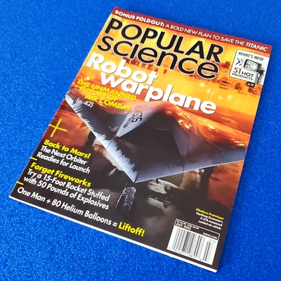 POPULAR SCIENCE: ROBOT WARPLANE UNMANNED FUTURE AIR COMBAT JULY 2005 MAGAZINE - Image 1 of 4