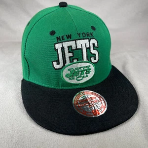 New York Jets Hat Mens Snapback Green Black Mitchell & Ness Vtg Collection NFL - Picture 1 of 13