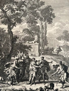 Etching Original Richard VAN ORLEY (1663-1732) People, History, Landscape - Picture 1 of 8