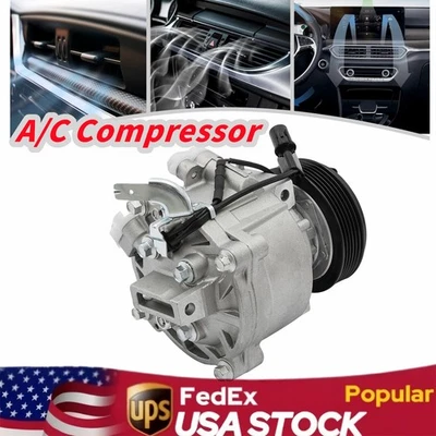 For 2014-2015 Mitsubishi Outlander Sport Air Conditioner Compressor W/ Clutch US - Image 1 of 4
