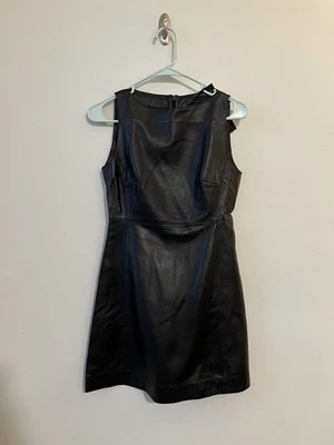 Mini Vestido Zara Mujer LBD Cuero Negro Nuevo Con Etiquetas Imperfecto Talla XS Foto 1 de 4