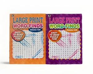 2 Kappa Large Print Word Finds Volumes 439/440 - 80 Puzzles Each New Word Search - Picture 1 of 3