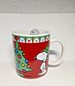 Peanuts Snoopy Weihnachten Kaffeebecher 60th Anniversary 2011 Baum rot grün - Bild 1 von 7