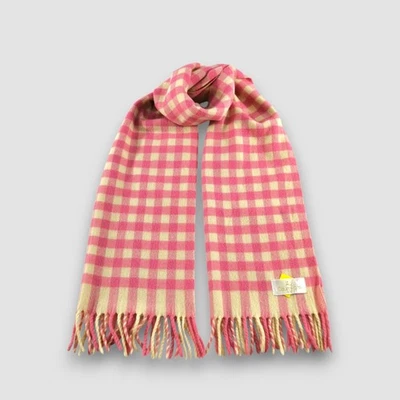 Vintage Courreges Wool Scarf Classic Check Winter Warmer Christmas Neck Scarves - Image 1 of 4