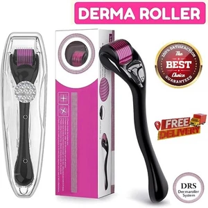 DERMA ROLLER 540 Titanium Micro Needle Facial Skin Roller Cellulite Hair Growth - Picture 1 of 24