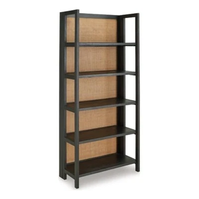 Signature Design by Ashley Abyard Black & Natural Bookcase - Image 1 of 4