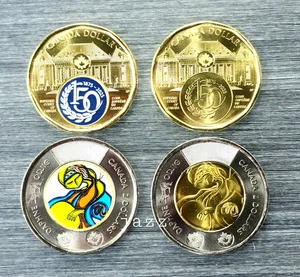SET of 4x 2025 Canada $2 Toonie Daphne Odjig & $1 Loonie Supreme Court Coins UNC - Picture 1 of 7