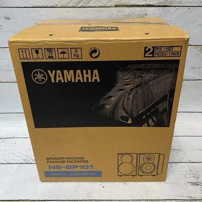 NUEVO Juego de paquete de dos altavoces negros Yamaha NS-BP101 ¡Nuevo en caja! Foto 1 de 4