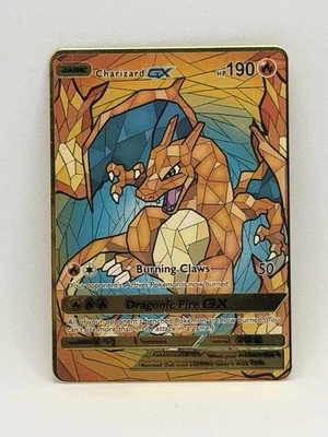 Pokemon Karte Glurak GX Metallkarte Geschenk Mosaik Charizard Nikolaus - Bild 1 von 2