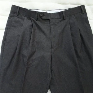 Polo Ralph Lauren Pelted Front Dress Pants Black/Brown  Men's 36X32 - Picture 1 of 11