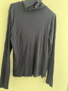 Ralph Lauren Sport Pima Cotton Lyocell Rollkragen Top Damen XL Navy - Bild 1 von 4