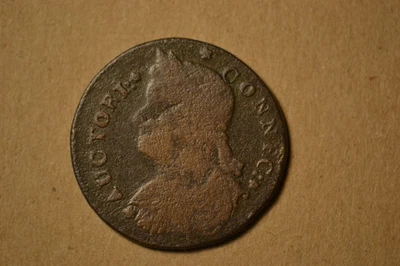 1787 Draped Bust Left Connecticut Colonial- F/VF - Image 1 of 4