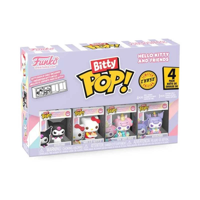 Pack de 4 Figurines Funko Bitty Pop Hello Kitty and Friends Kuromi - Photo 1/1