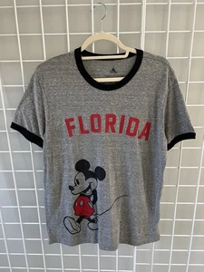 Disney Mickey Mouse Florida T-Shirt Gr. M Kurzarm grau Grafik - Bild 1 von 6