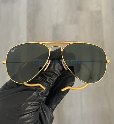 NEW Ray-Ban Outdoorsman Gold Frame Green Classic G-15 RB3030 L0216 58mm - Image 1 of 4