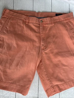 Pantalones Cortos Polo Para Hombre Algodón 36 Calce Clásico 8.5” Entrepierna Color Mandarina Usados en Excelente Condición Foto 1 de 4