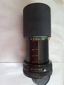 Vivitar zoom lens 70-210mm, 1:4.5 macro focusing zoom Canon FD mount - Picture 1 of 7