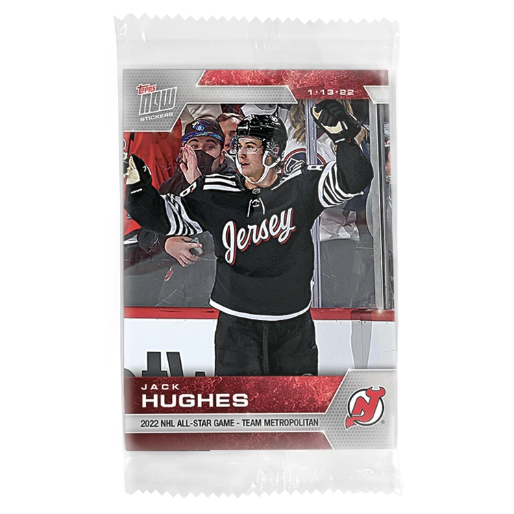 2021/22 Topps Now NHL STICKER #ASG15 ALL STAR JACK HUGHES NJ DEVILS  PRESALE - Image 1 of 1