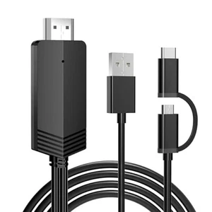MHL to HDMI Cable 6.6FT, Weton 2 in 1 USB tipo C / Micro USB a HDMI Cable 1080P - Foto 1 di 6