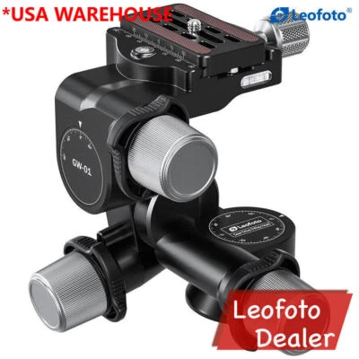 Leofoto GW-01 Three Way Tripod Head Ball Head w Plate /Arca Swiss - Image 1 of 4